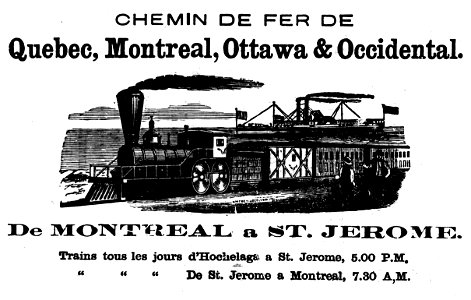 Chemin de fer de Québec, Montréal, Ottawa & Occidental photo