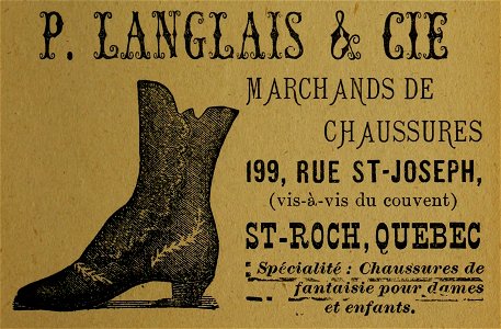 P. Langlais & Cie, Marchands de chaussures photo