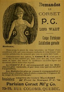 Demandez le corset P. C. - Parisian Corset Manufacturing Co. photo