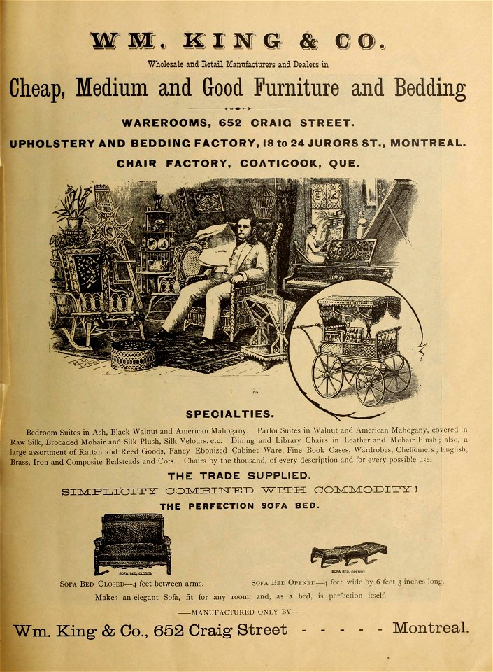 William King & Co., Cheap, Medium and Good Furniture and Bedding