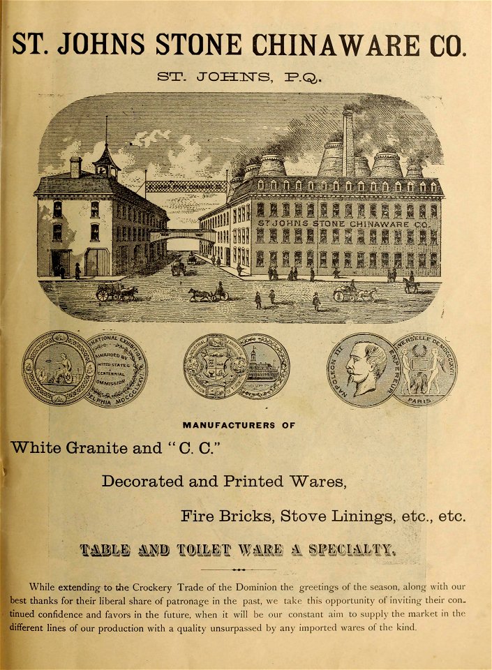 St-Johns Stone Chinaware Co.