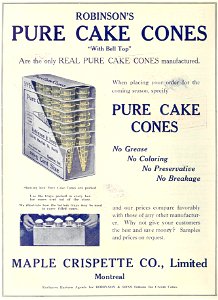 Robinson's Pure Cake Cones - Maple Crispette Co.