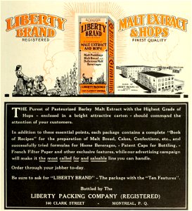 Liberty Brand Malt Extract And Hops - Liberty Packing Co. photo