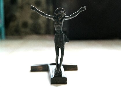Sculpture crucified religion