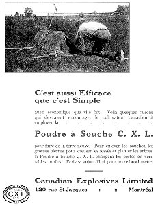 Poudre à souche C. X. L. - Canadian Explosives Limited