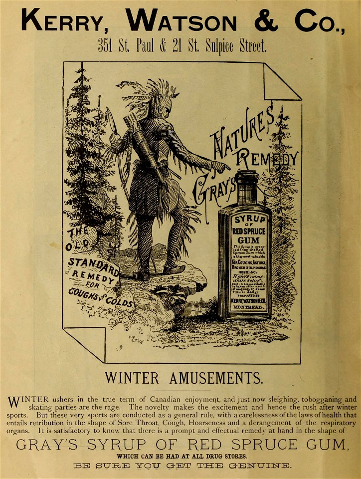 Gray's Syrup of Red Spruce Gum - Kerry, Watson & Co.