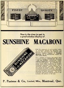 Sunshine Macaroni - P. Pastene & Co.