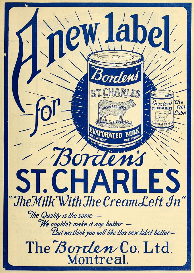 A new label for Borden's St.Charles - The Borden's Co.