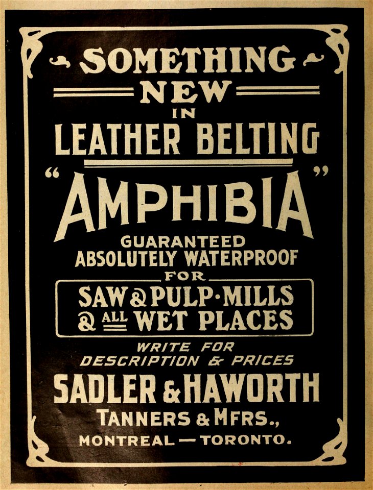 Sadler & Haworth, Tanners & Mfrs