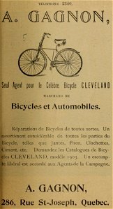 A. Gagnon Bicycles et Automobiles photo