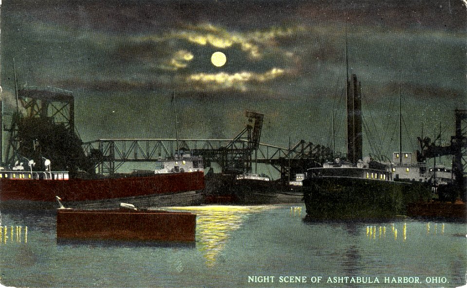 Night Scene Of Ashtabula Harbor