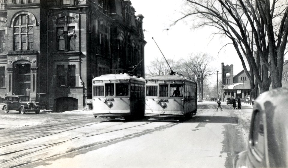 Division of Street Railways Birney Cars At City Hall photo