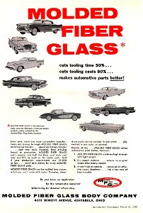 Molded Fiber Glass Body Company Advertisement 1958 photo
