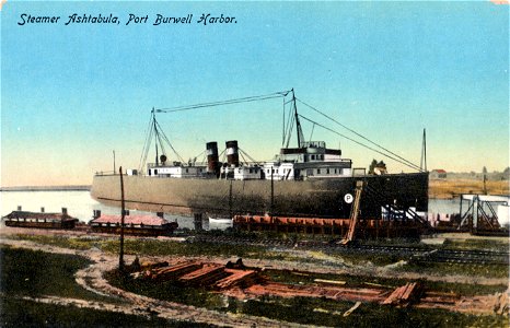 Steamer Ashtabula, Port Burwell Harbor photo