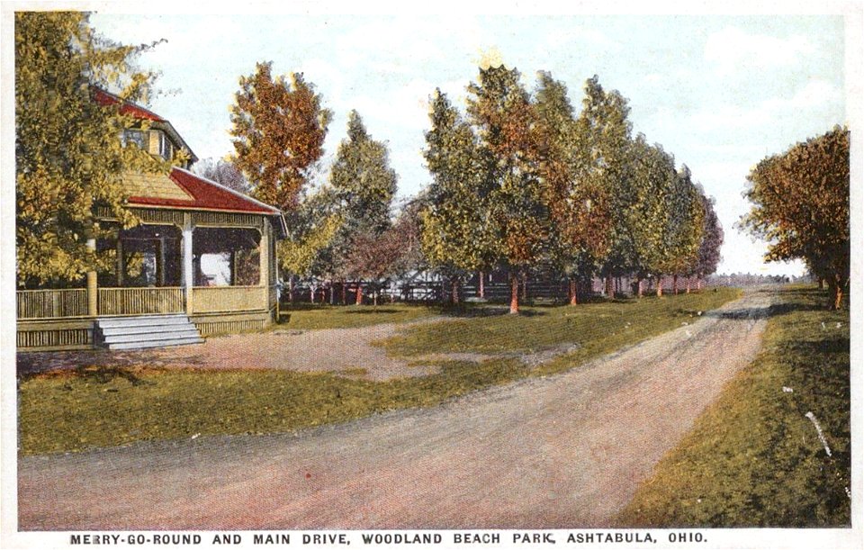 Merry Go Round & Main Drive, Woodland Beach Park