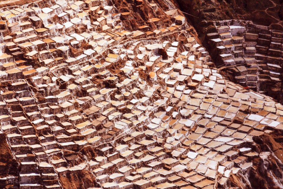 Salt pans maras salt mining