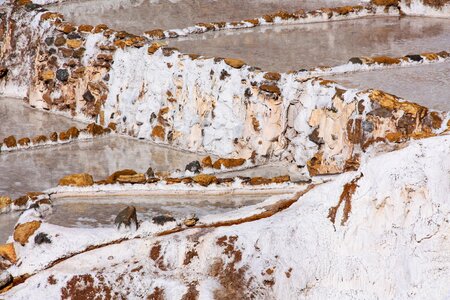 Salt pans maras salt mining photo