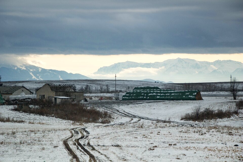 Romania landscape snow