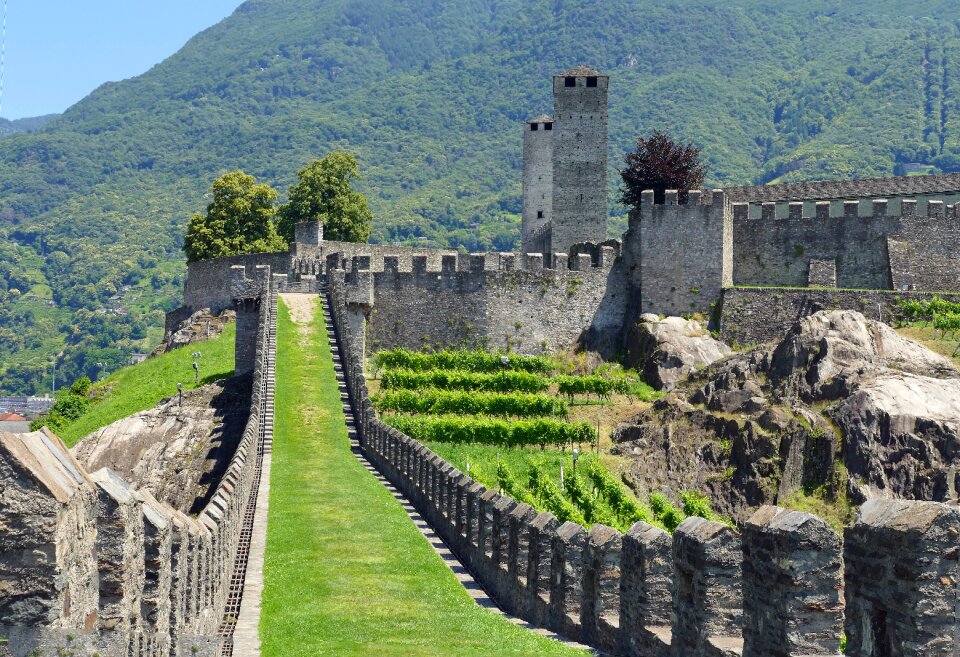 Middle ages battlements tower