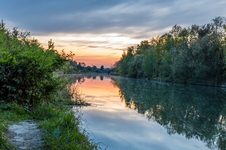 River sunset landscape photo