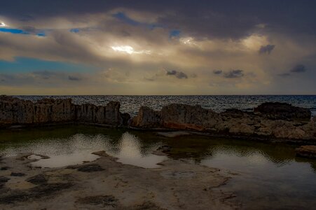 Dark clouds stormy