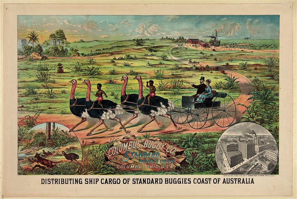 Title: Distributing ship cargo of standard buggies coast of Australia
Physical description: 1 print.

Notes: This record contains unverified data from PGA shelflist card.; Associated name on shelflist