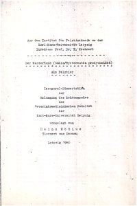 Heinz Möbius: Der Marderhund  (Canis - Nyctereutes procyonoides) als Pelztier.
Aus dem Institut für Pelztierkunde an der Karl-Marx-Universität Leipzig. Direktor: Prof. Dr. R. Krahnert.
Inaugural-Disse