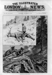 Title: Wapiti-hunting in North America Abstract/medium: 1 print : wood engraving. photo