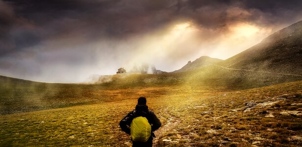 Landscape panoramic sky