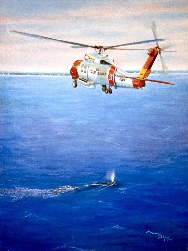The Coast Guard offers a helping hand to whales that have become entangled in fishing lines and nets. On the morning of July 24, 1998, Coast Guard Air Station Cape Cod responded to a harbormaster's ca