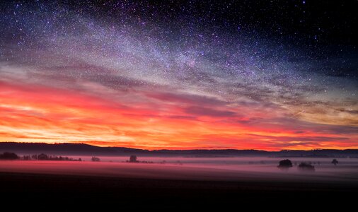 Steam starry sky morgenrot