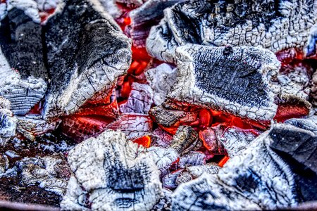 Burn barbecue fire