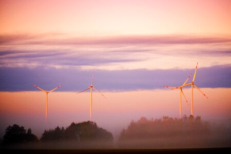 Power plant sky fog