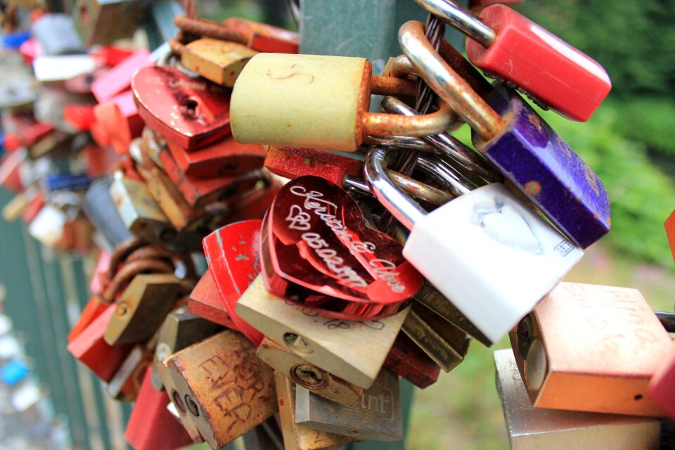 Love castle bridge love lock bridge
