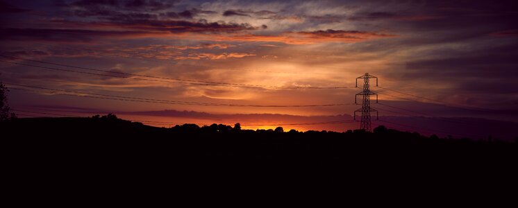 Sunset clouds landscape photo