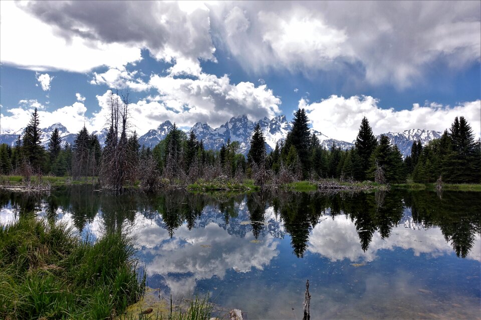 Tetons mountains lake
