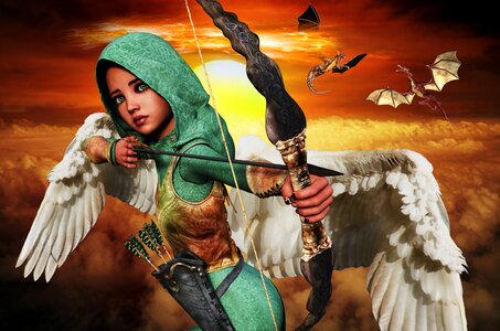 Heavens bow and arrows archer