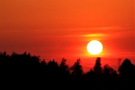 Landscape in the evening twilight