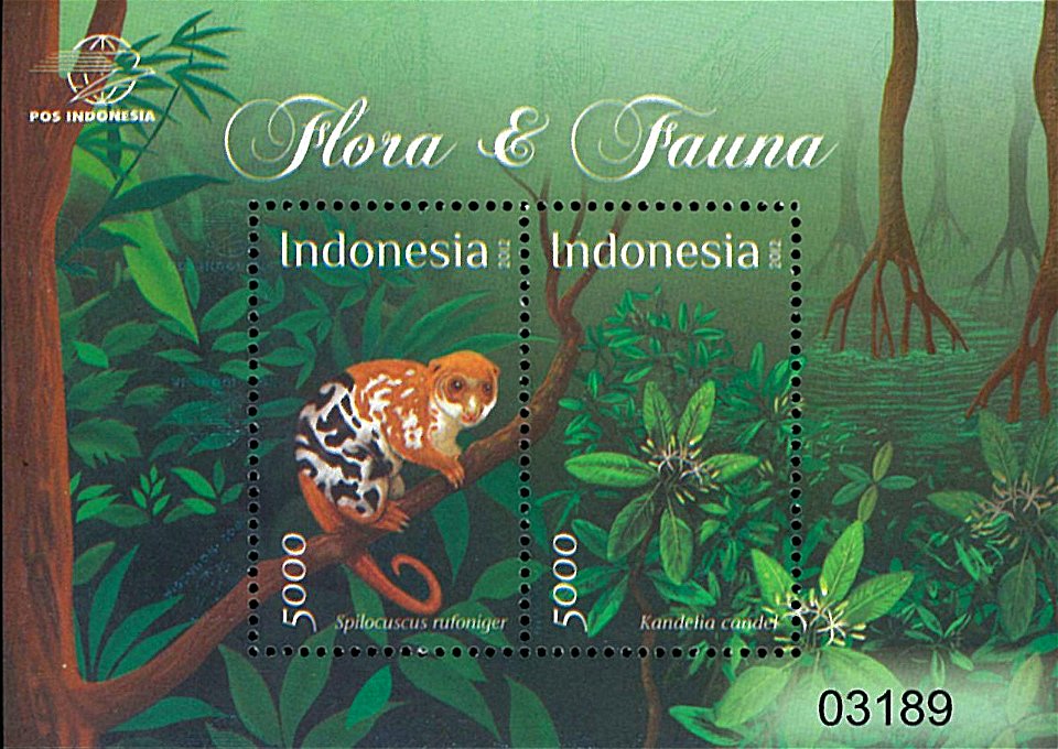 Indonesia Stamp, 2012 IND1214S Flora - Fauna