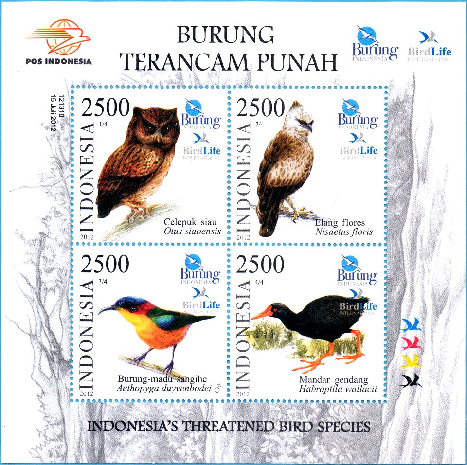 INDONESIA 2012 BIRDLIFE THREATENED BIRD SPECIES