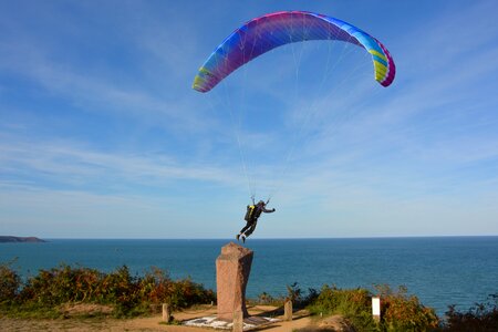 Paragliders wind adventure photo