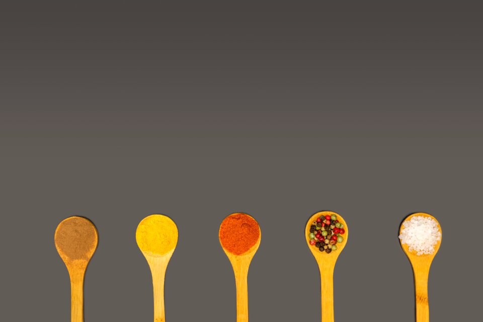Ingredients kitchen spoon