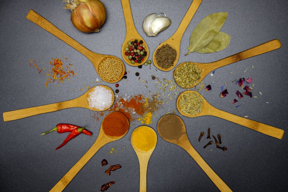 Ingredients kitchen spoon