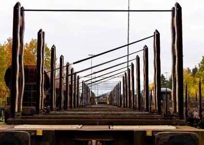 Freight train perspective wagon photo