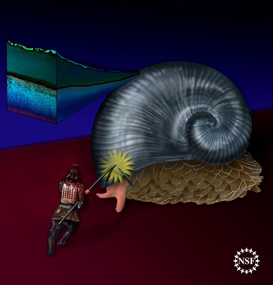 Illustration of the Exoskeleton of Chrysomallon squamiferum.