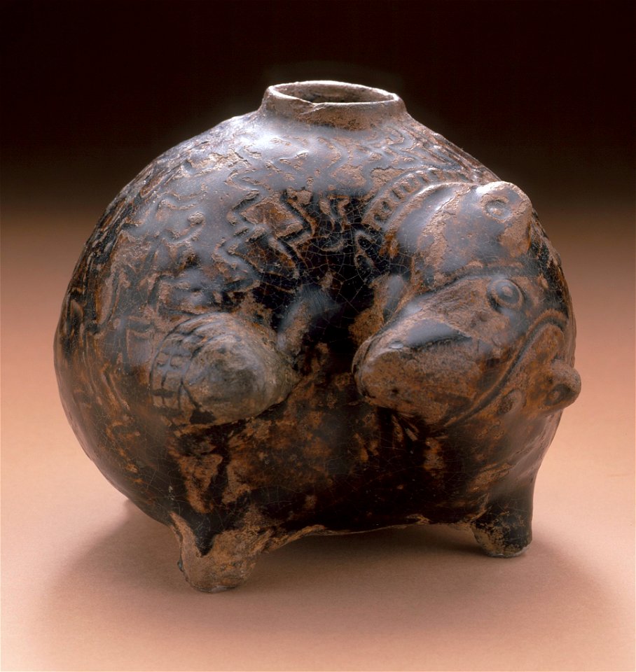 Squat Jar in the Form of a Pangolin photo