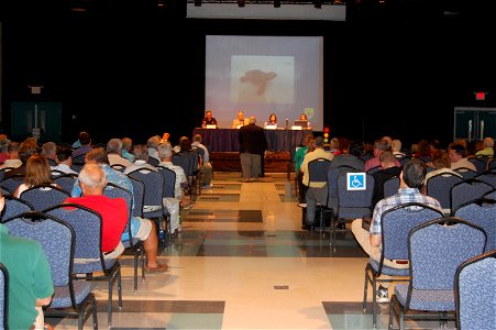 Public involvement underway for the proposal to designate critical habitat for the threatened loggerhead sea turtle-NW Atlantic Ocean.August 7, 2013
Photo by Lilibeth Serrano, Public Affairs Specialis