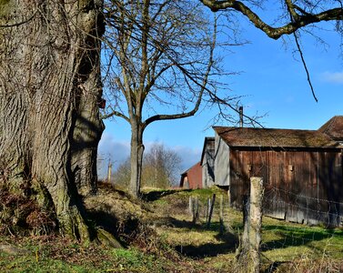 Rural farmhouse winter photo