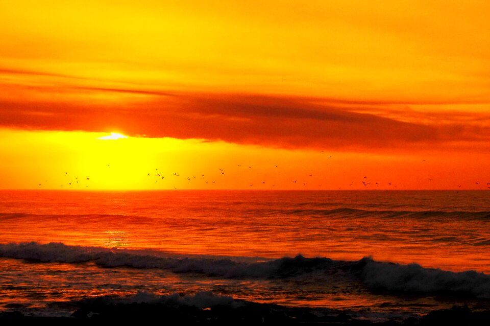 Beautiful sunset landscape sun