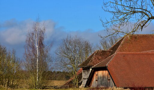 Rural farmhouse winter photo